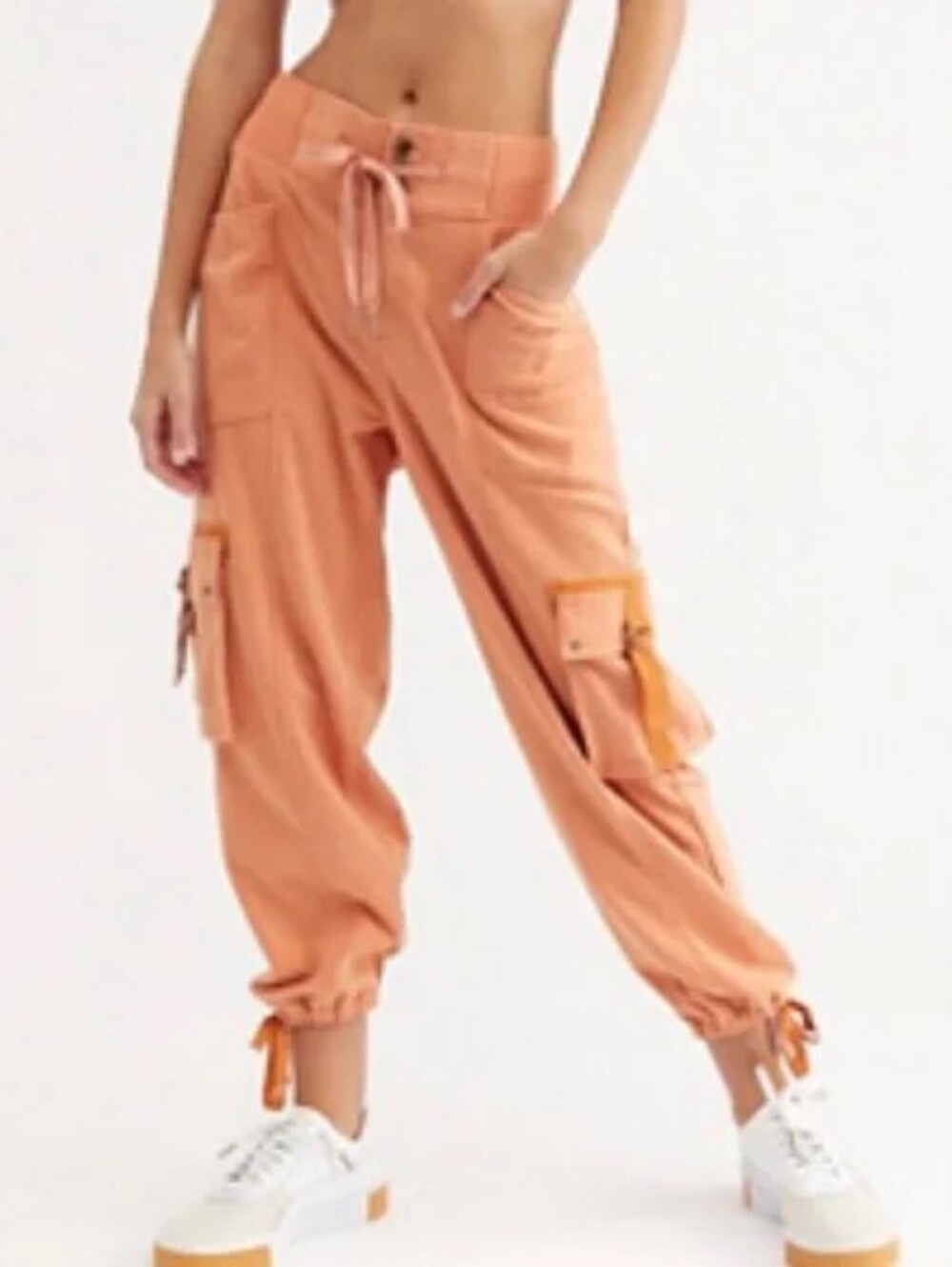 Free People Womens Classic Casual Comfy Orange Semi Charmed Jogger Pants Size XS